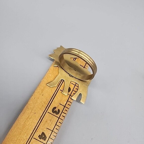 Brass Moose Napkin Rings Holders Set Of 4 Rustic Woodland Christmas - Picture 5 of 5